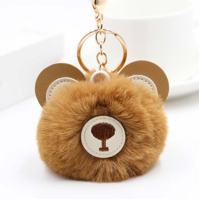 Cartoon Hot Dog Shaped Plush Bag Pendant Keychain