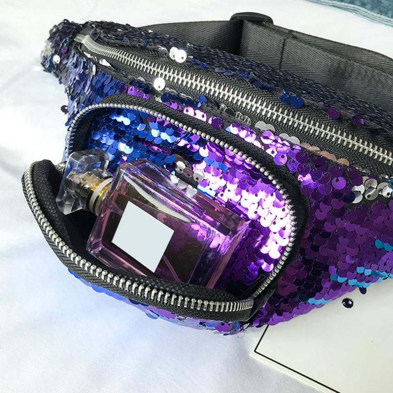 Inside Sequin Waist Bag